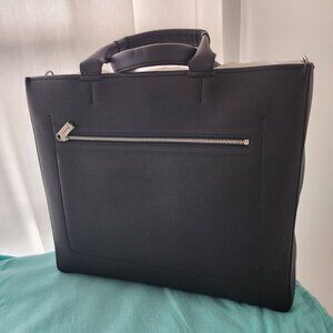 New Tiffany & Co. Women's Large Italian Black Leather Tote Bag